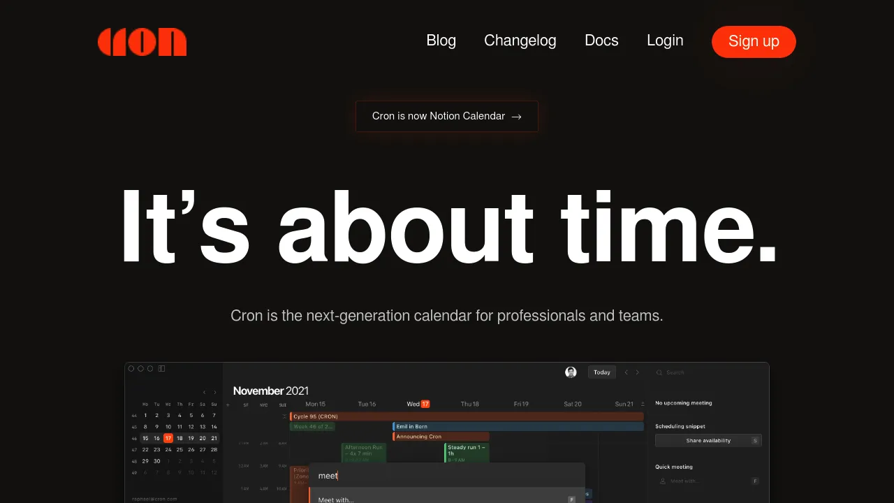 Cron screenshot