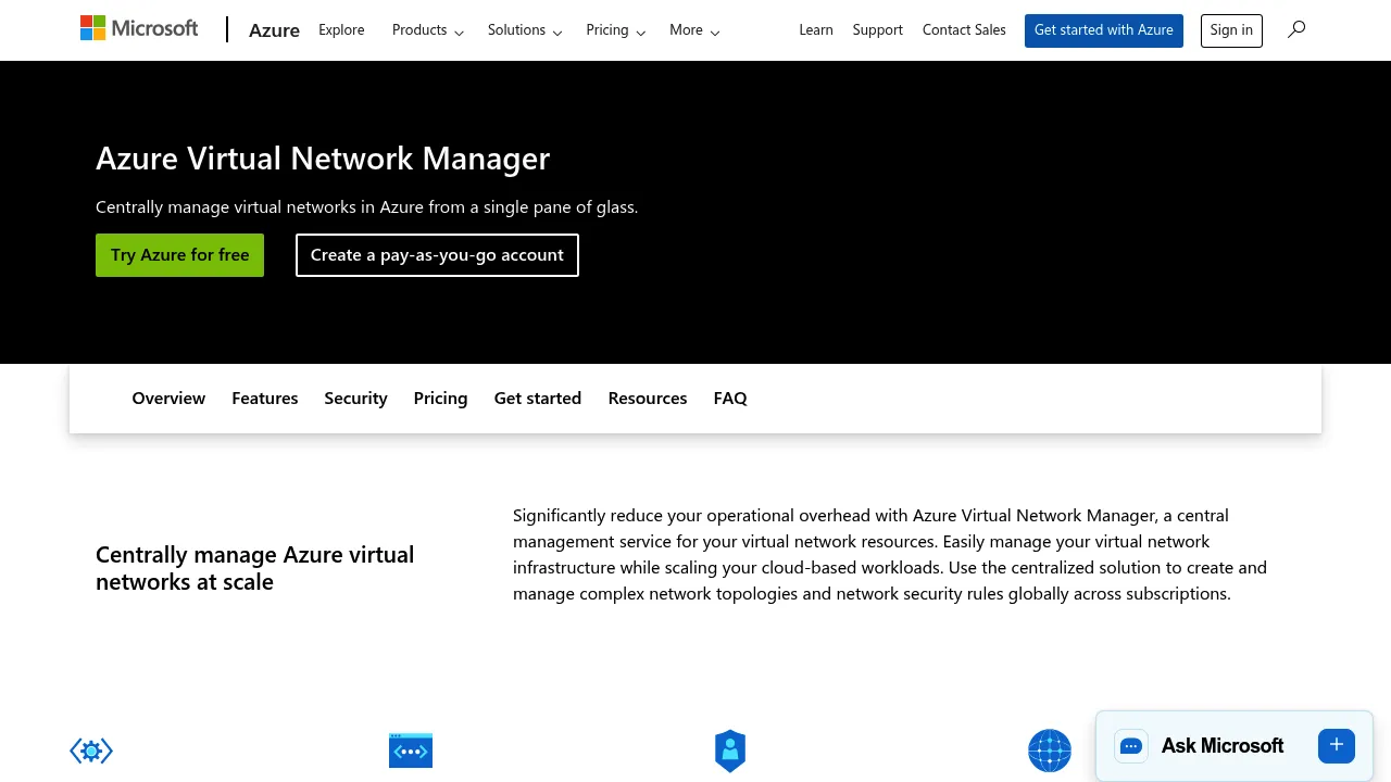 Azure Virtual Network Manager screenshot