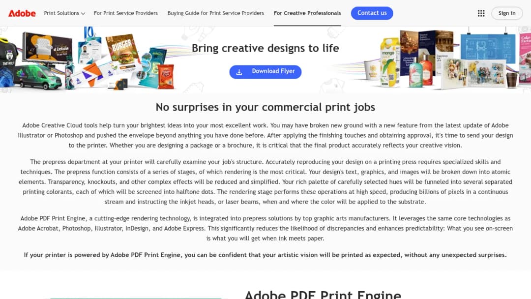 Adobe Design to Print screenshot