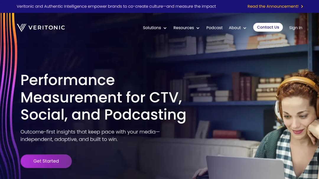 Veritonic screenshot