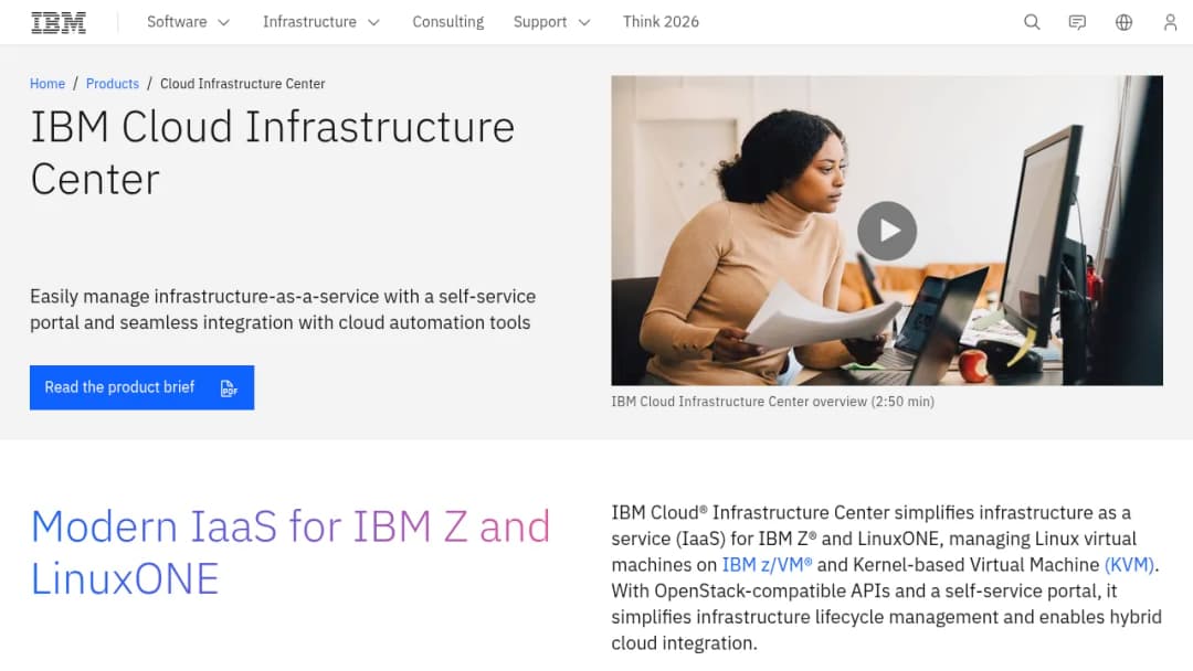 IBM Cloud Infrastructure Center screenshot