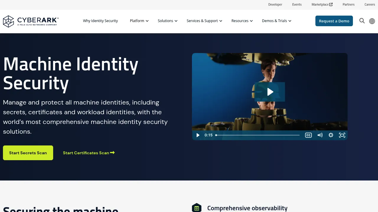 CyberArk Machine Identity Security screenshot