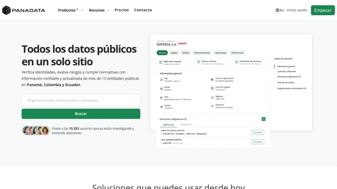Panadata screenshot