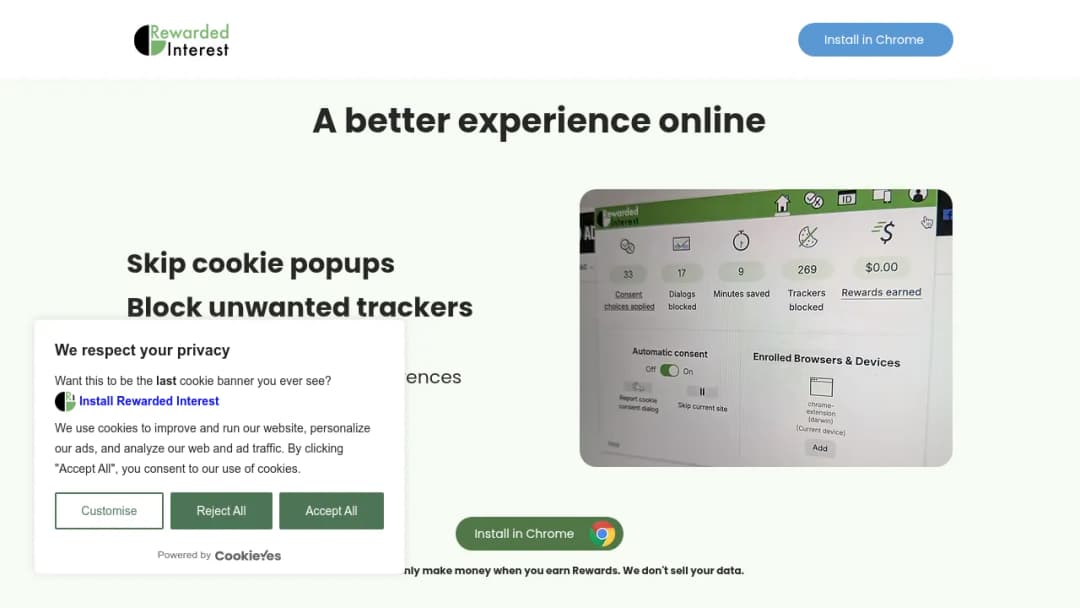 Rewarded Interest screenshot