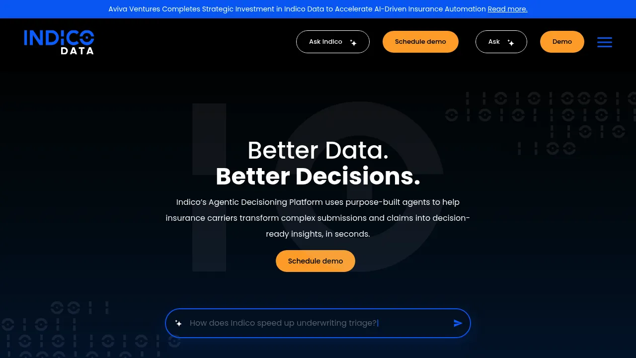 Indico Data screenshot