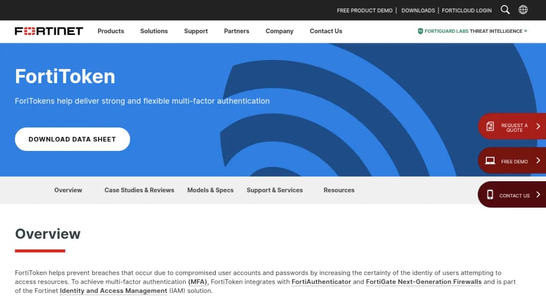 Fortinet FortiToken screenshot