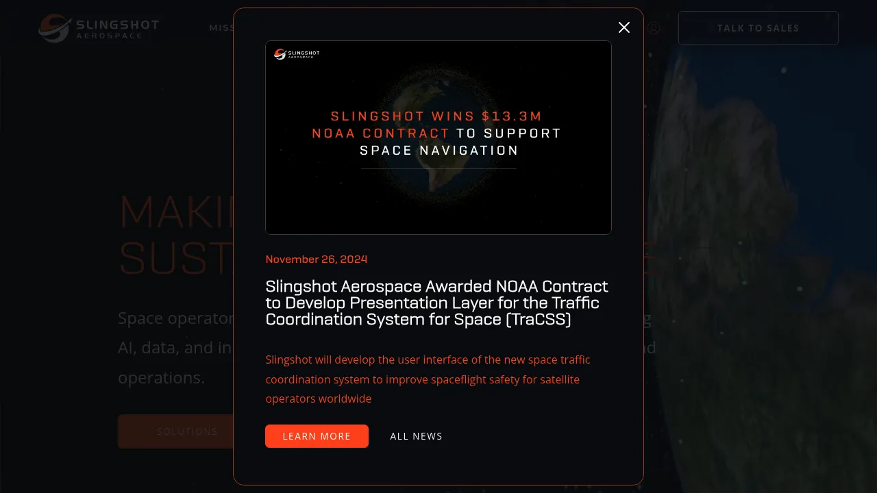 Slingshot Aerospace screenshot