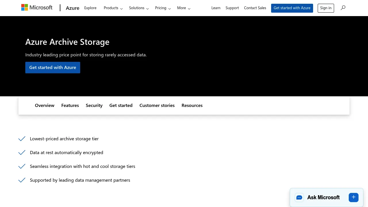 Archive Storage screenshot