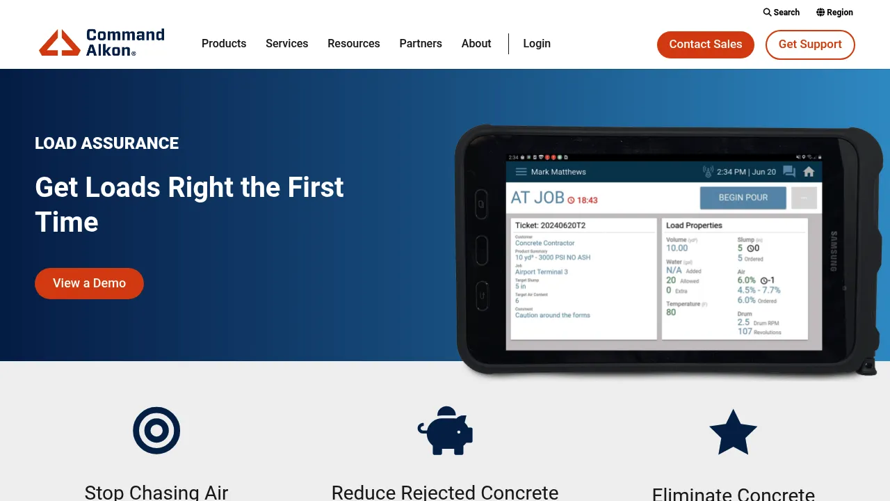 Command Alkon Load Assurance screenshot