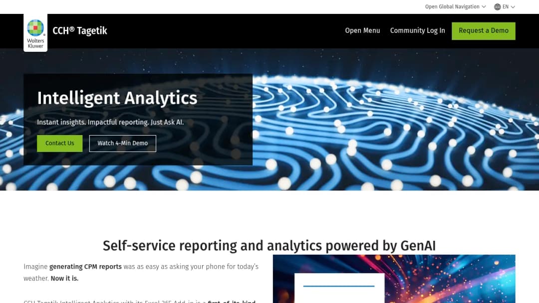 Wolters Kluwer CCH Tagetik: Intelligent Analytics screenshot