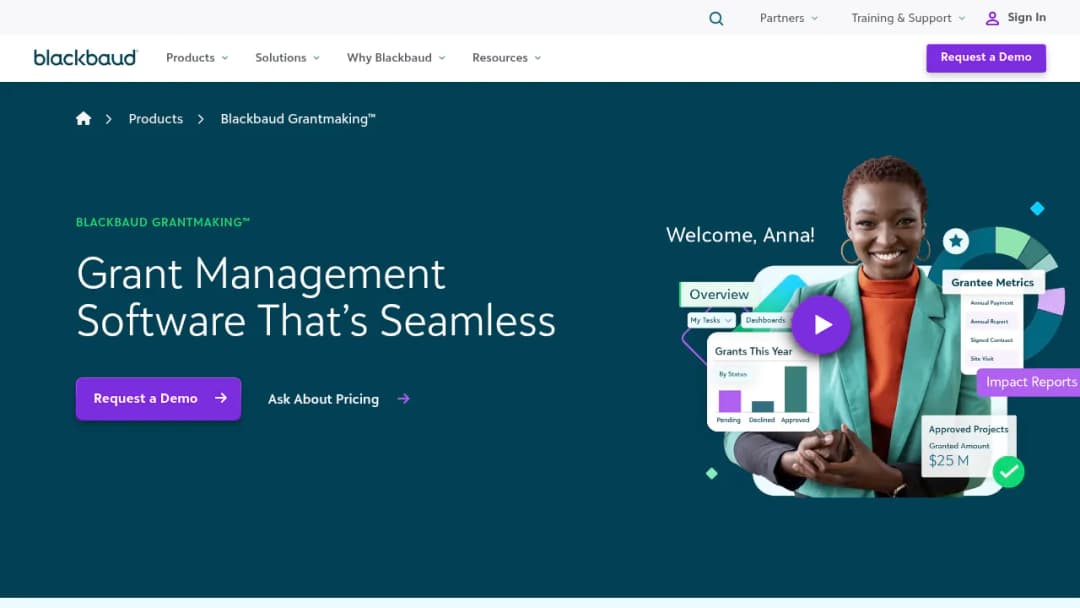 Blackbaud Grantmaking screenshot