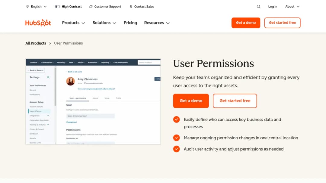 HubSpot User Permissions for Your Sales & Marketing Teams screenshot