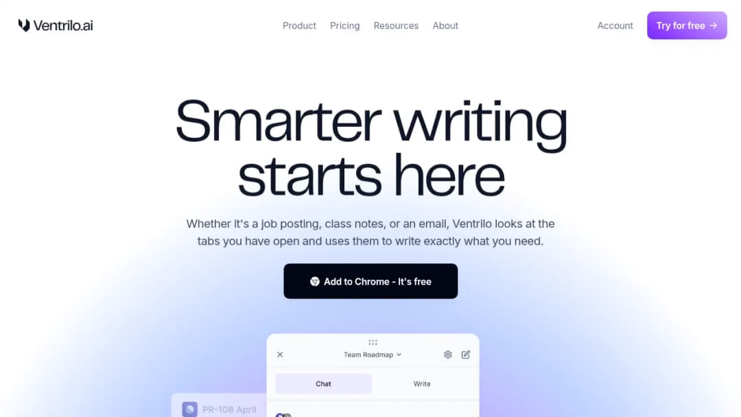 Ventrilo.ai screenshot