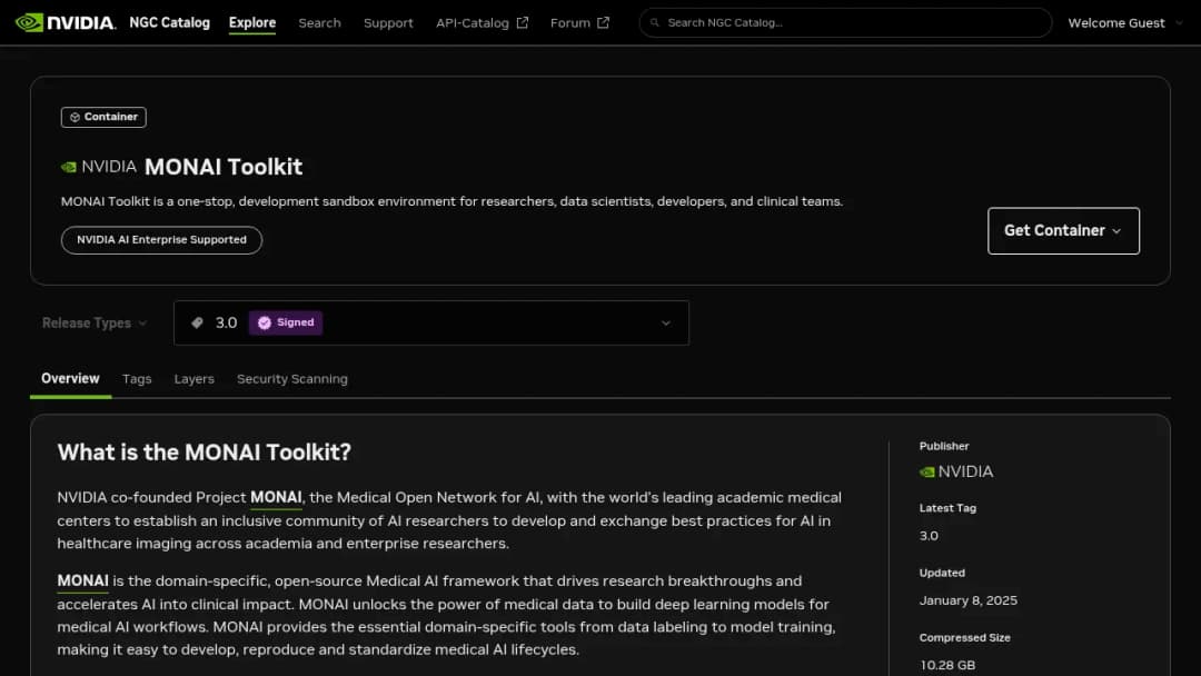 NVIDIA Monai Toolkit screenshot