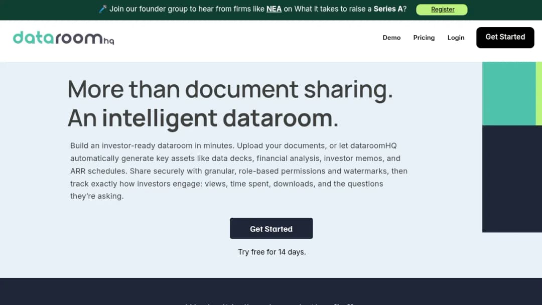 dataroomHQ screenshot