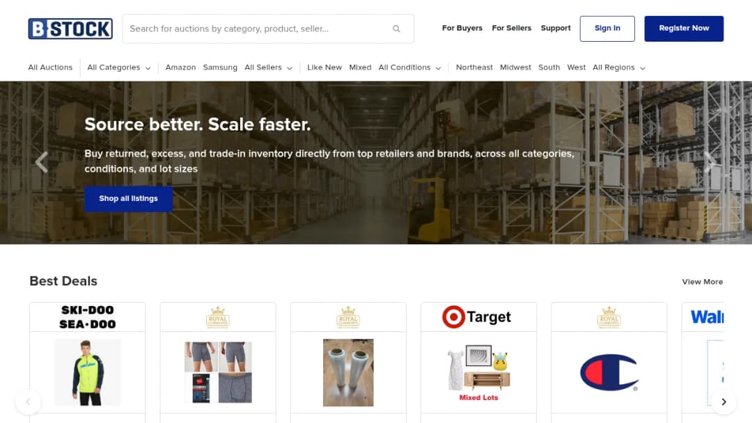 B-Stock Solutions screenshot