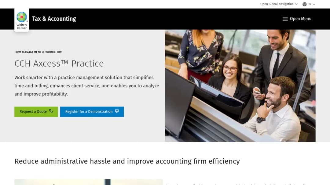 Wolters Kluwer CCH Axcess™ Practice screenshot