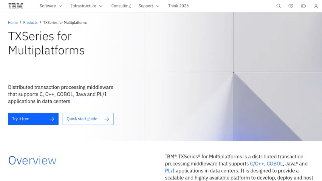 IBM Txseries for Multiplatforms screenshot