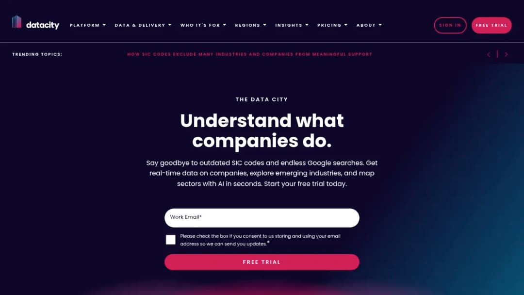 Data City Innovations Ltd   Company screenshot