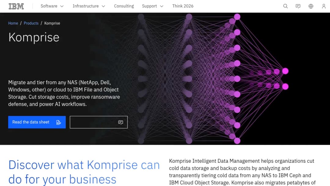 IBM Komprise screenshot