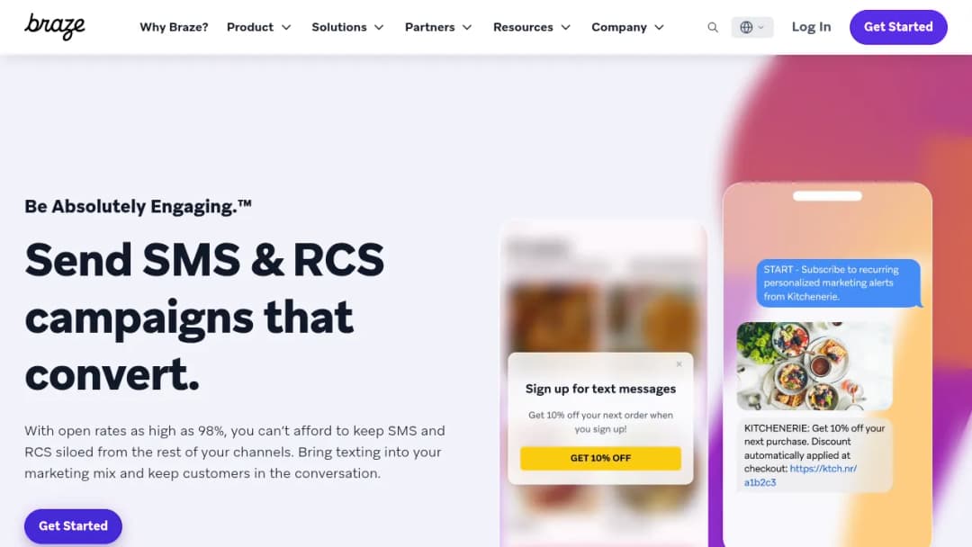 Braze SMS/RCS screenshot