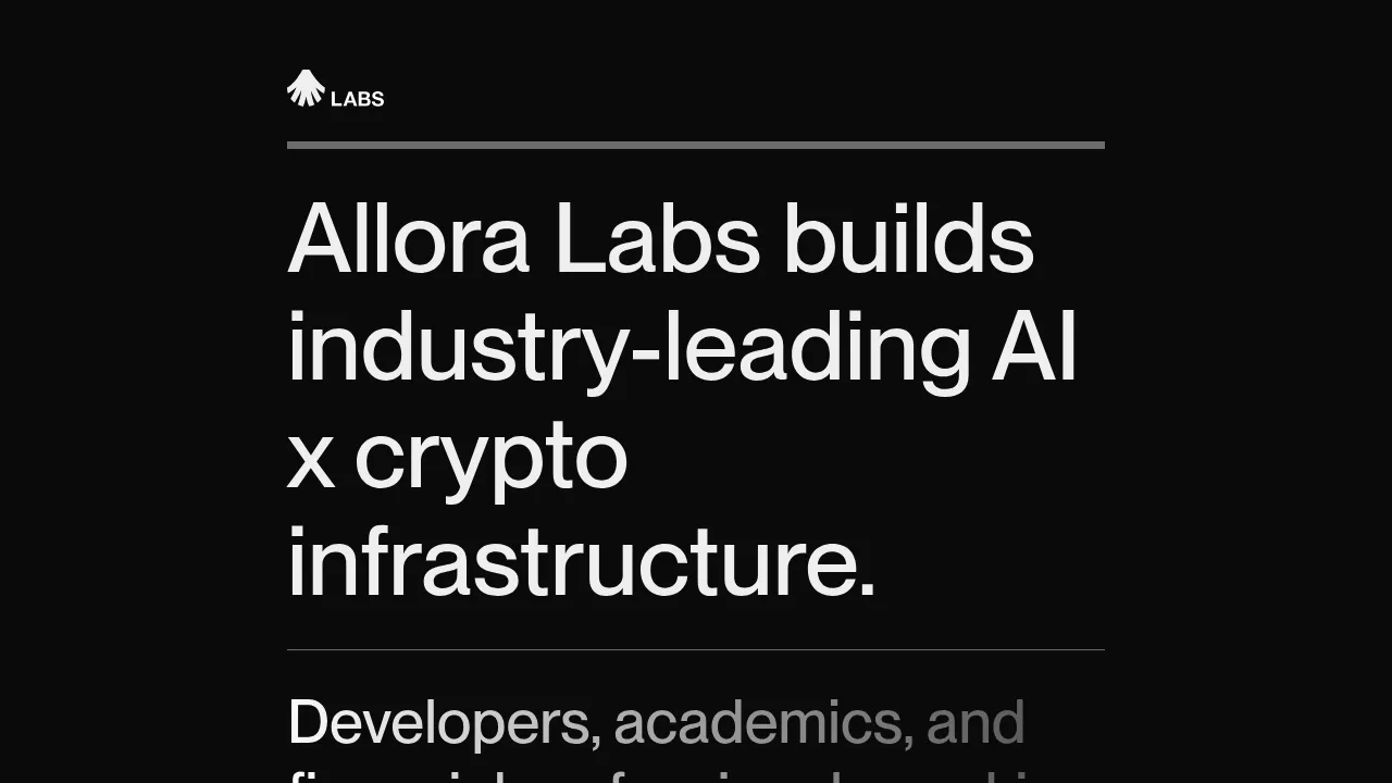 Allora Labs screenshot