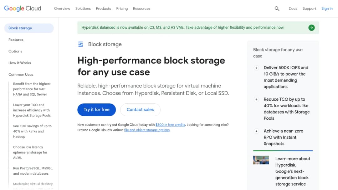 Block Storage screenshot