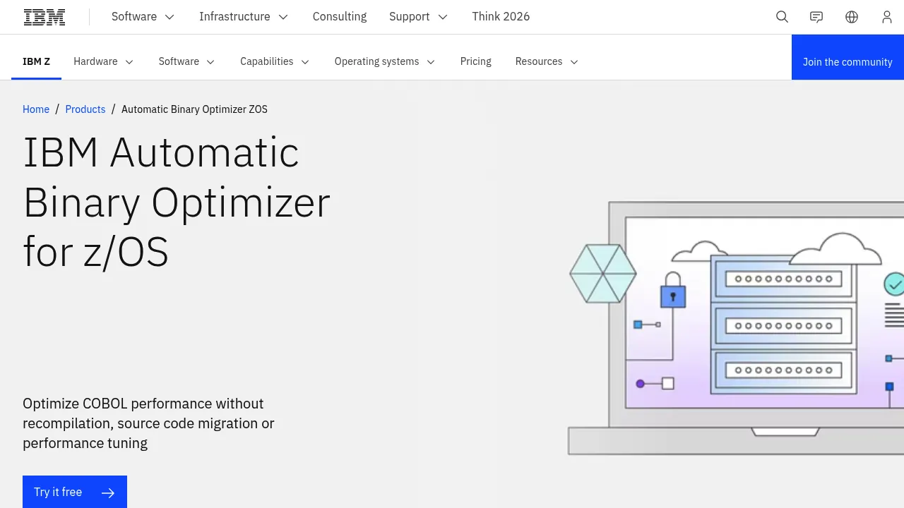 IBM Automatic Binary Optimizer Zos screenshot
