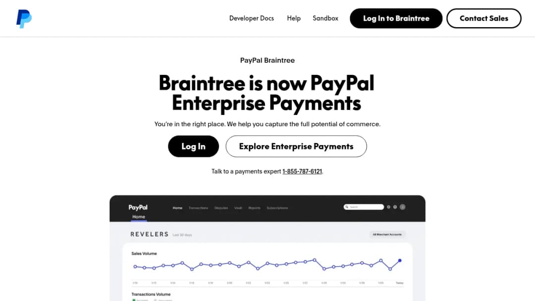 PayPal Braintree screenshot