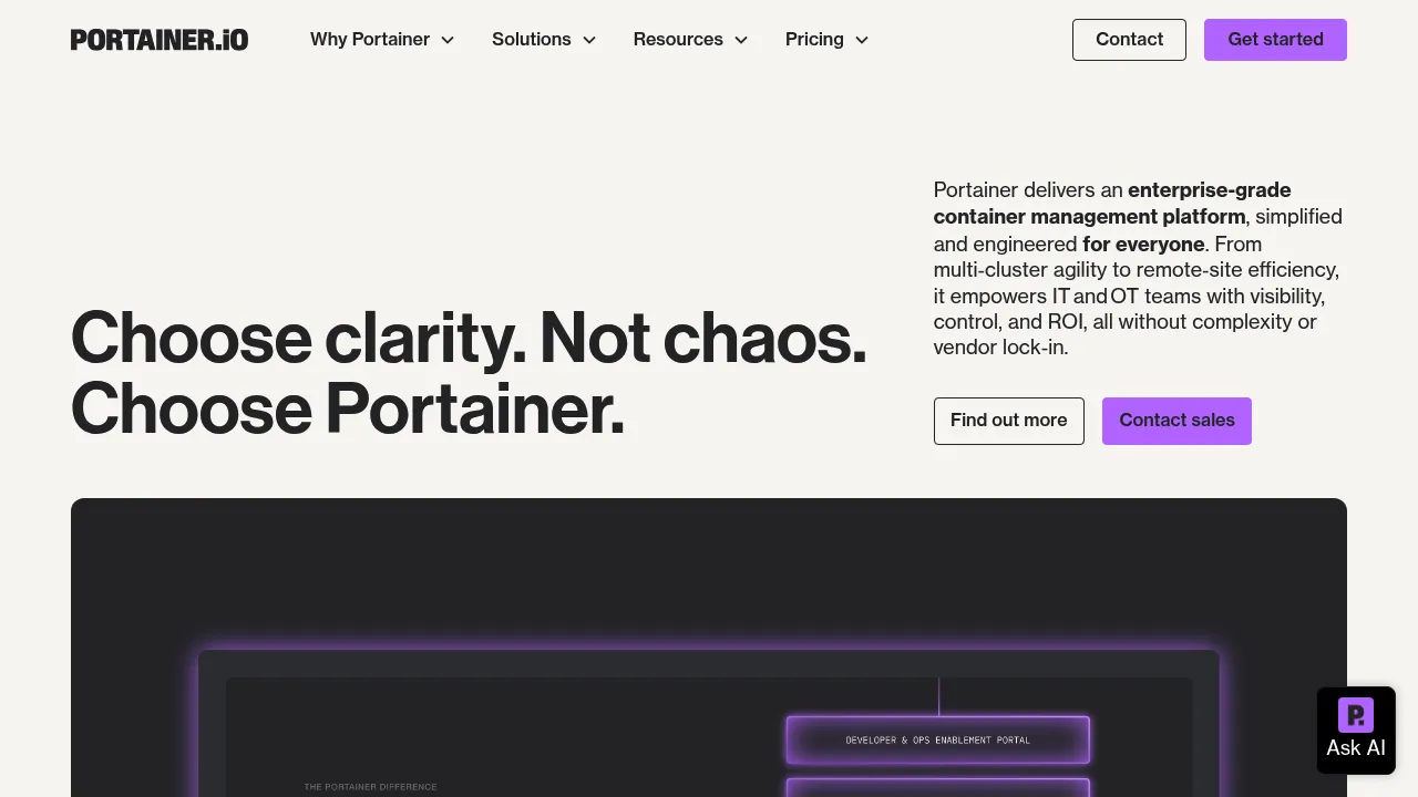 Portainer.io screenshot