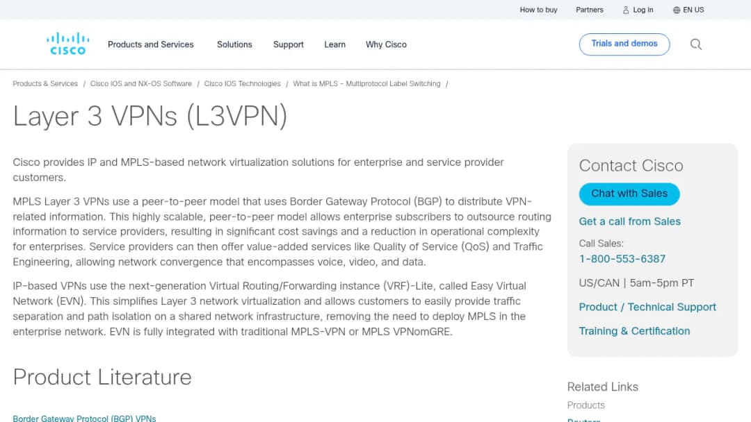 Cisco Layer 3 VPNs screenshot