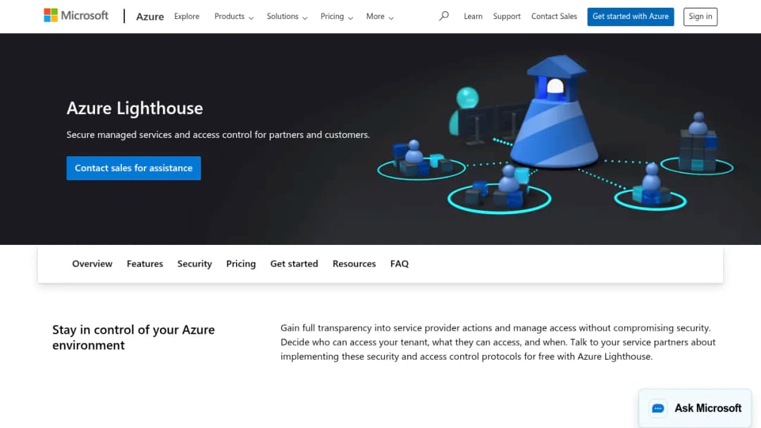 Azure Lighthouse screenshot