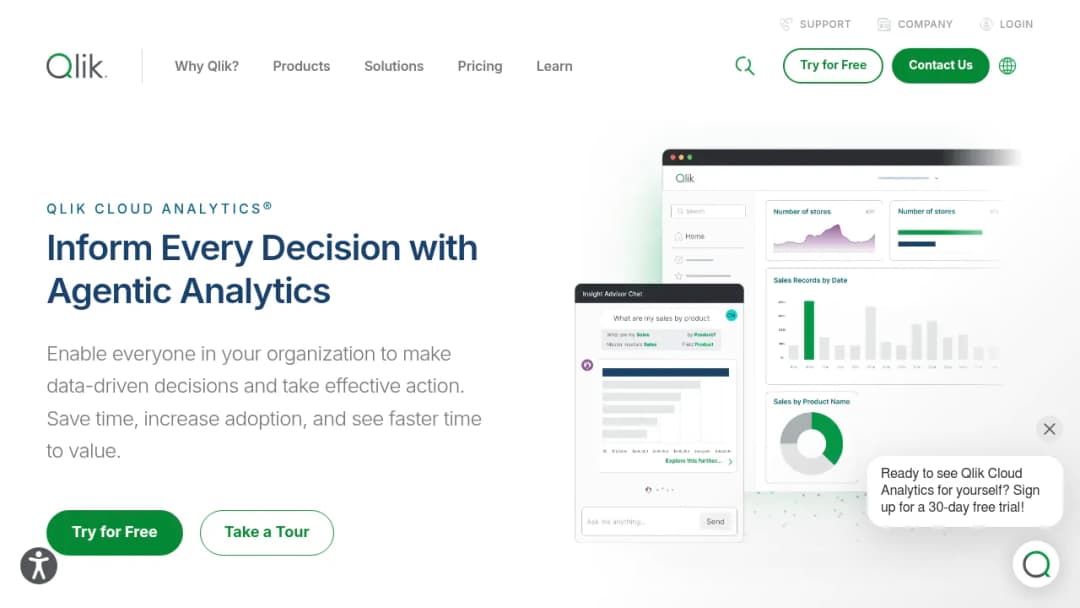 Qlik Analytics & AI screenshot