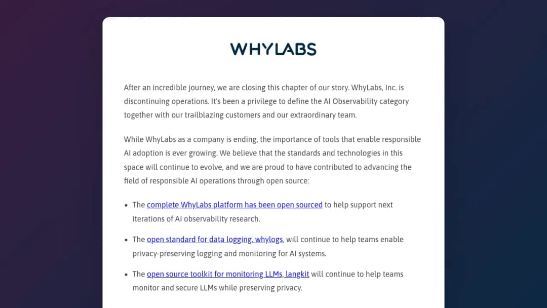 WhyLabs screenshot