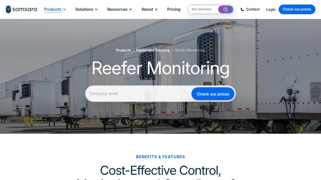 Samsara Reefer Monitoring screenshot