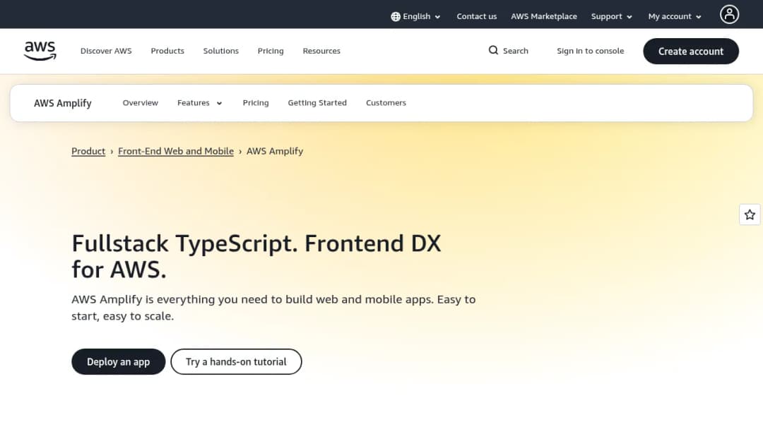 AWS Amplify Studio screenshot