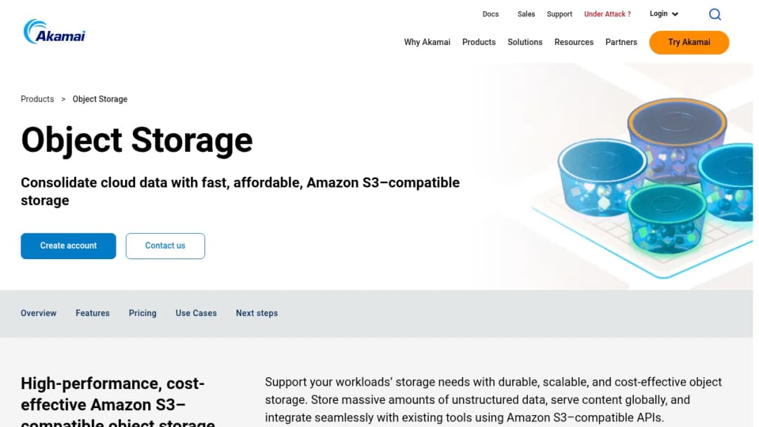 Akamai Object Storage screenshot
