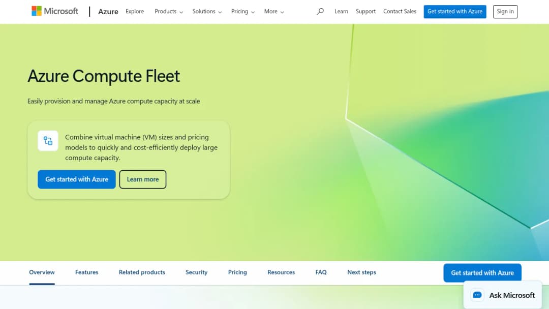 Azure Compute Fleet screenshot