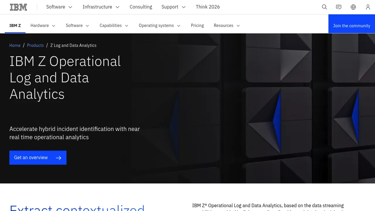 IBM Z Log and Data Analytics screenshot