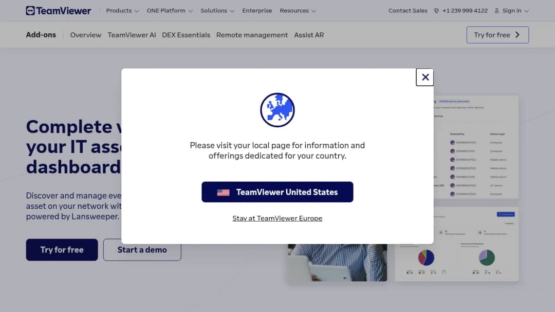 TeamViewer Asset Management screenshot