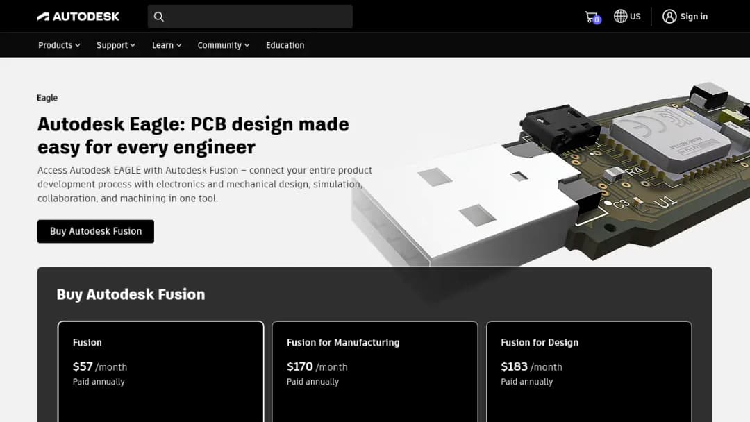 Autodesk EAGLE screenshot