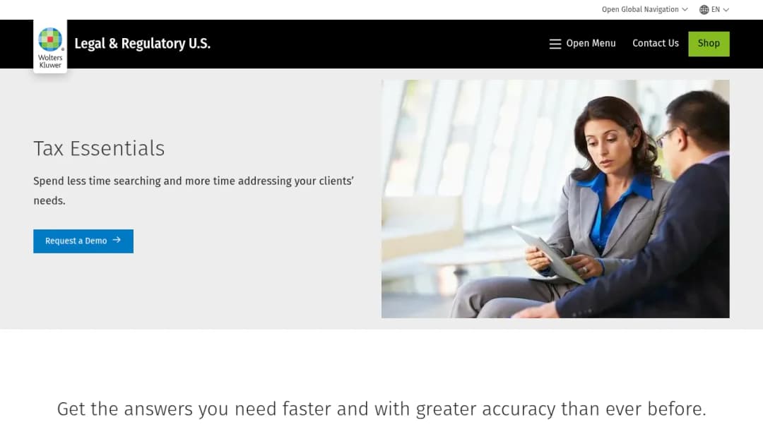 Wolters Kluwer Tax Essentials screenshot