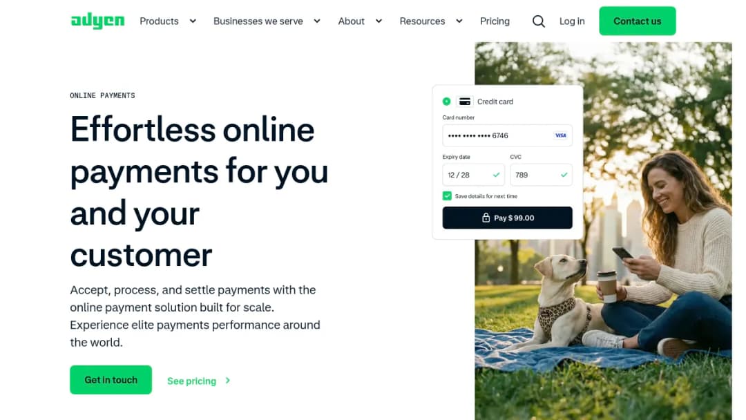 Adyen Online Payments screenshot