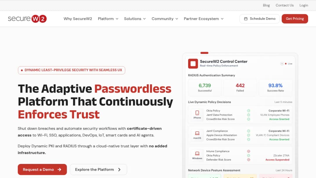 SecureW2 screenshot