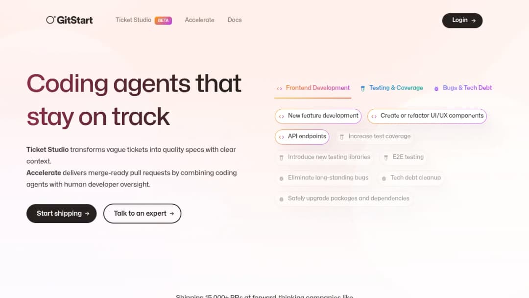 GitStart screenshot