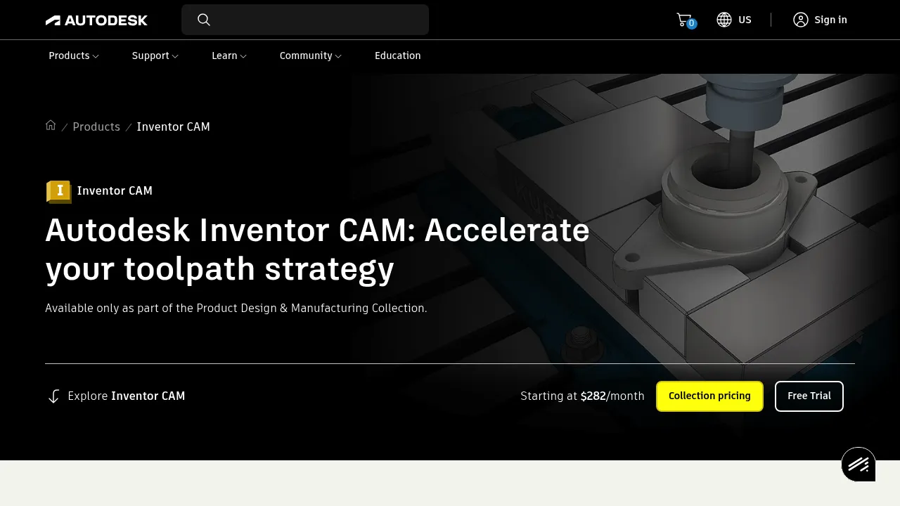 Autodesk Inventor CAM screenshot