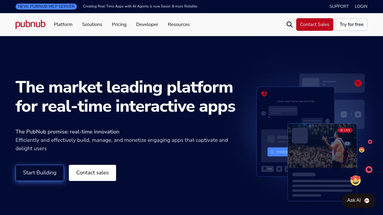 PubNub screenshot