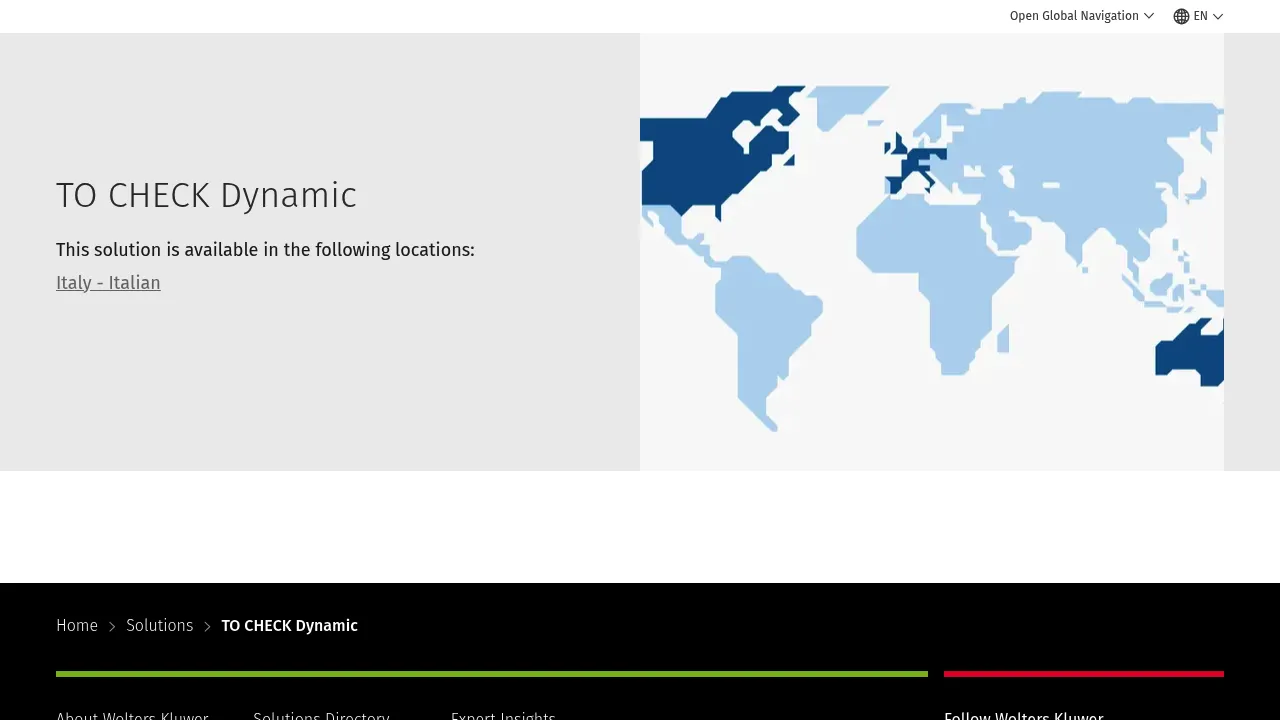 Wolters Kluwer TO CHECK dynamic screenshot