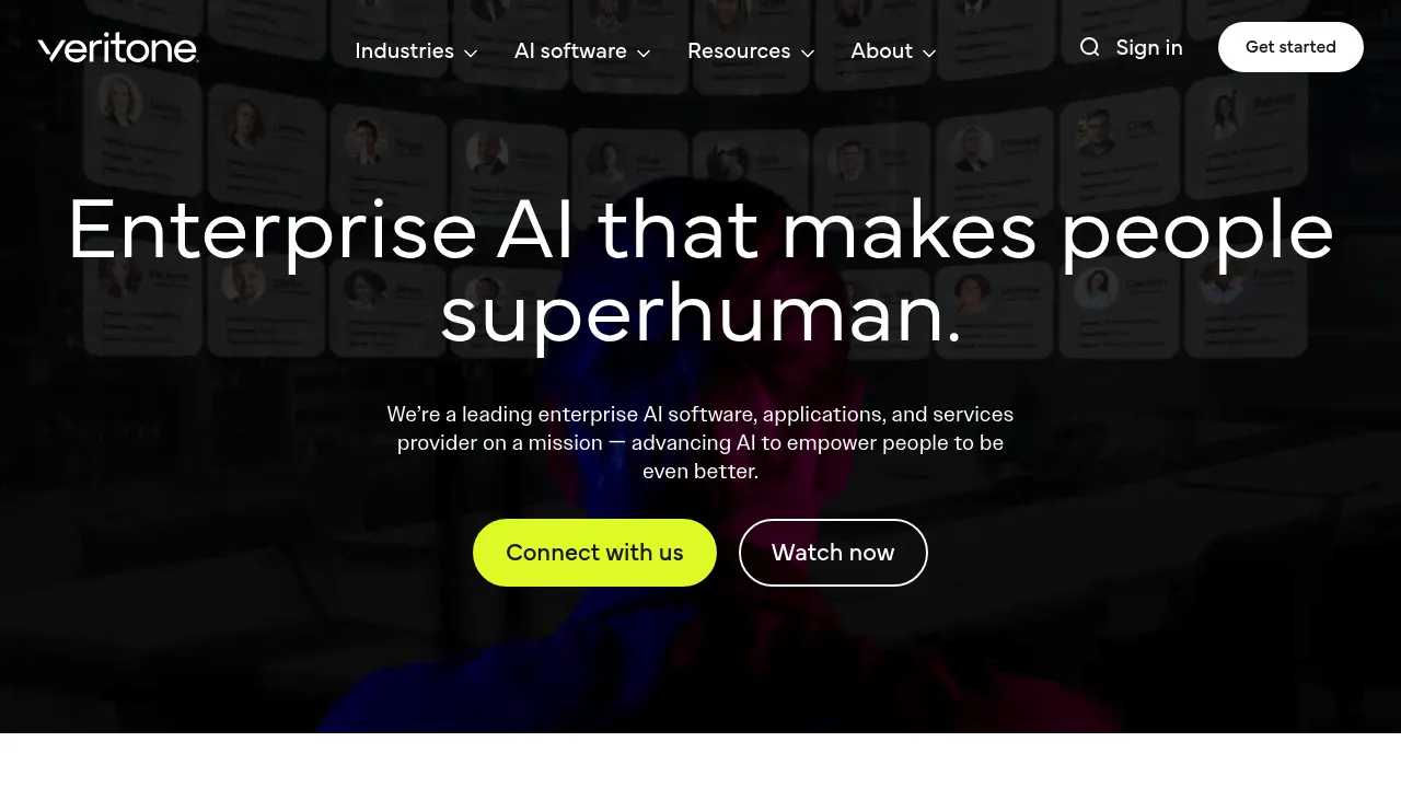 Veritone screenshot