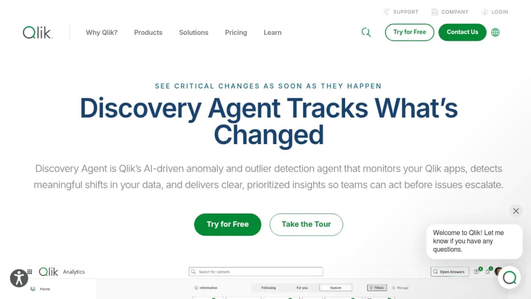 Qlik Anomaly Detection screenshot